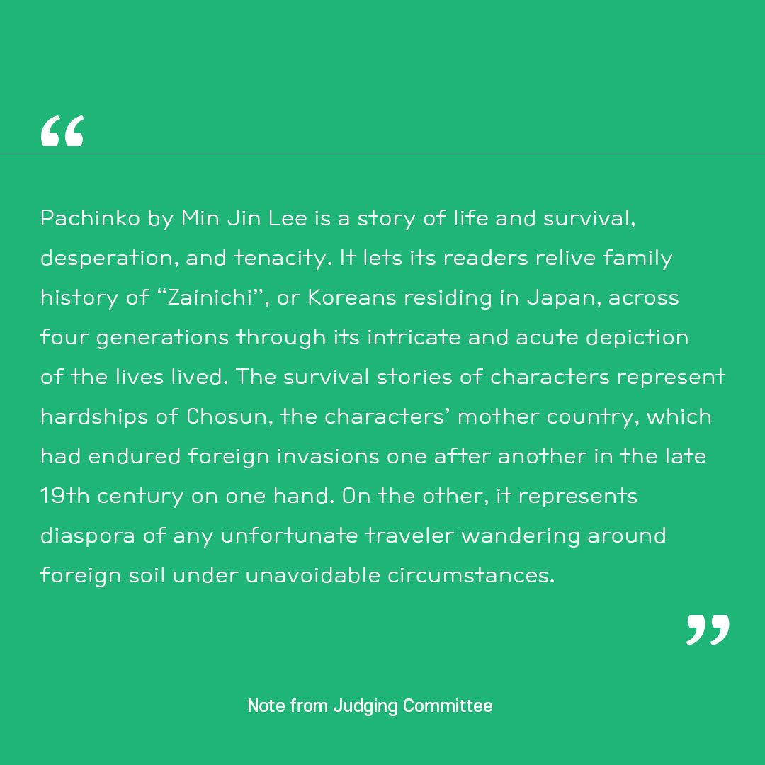 Min Jin LEE’s Pachinko Selected as Winner of Second Bucheon Diaspora Literary Award 